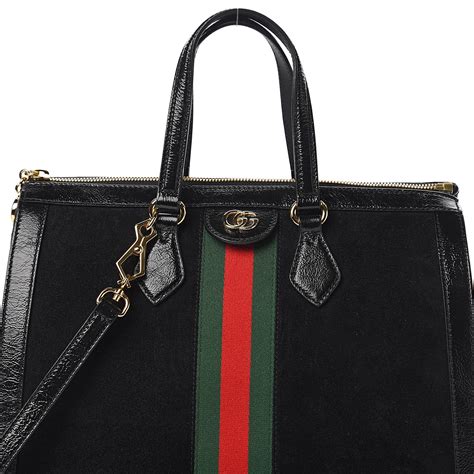 gucci suede bag black|black gucci ophidia bag.